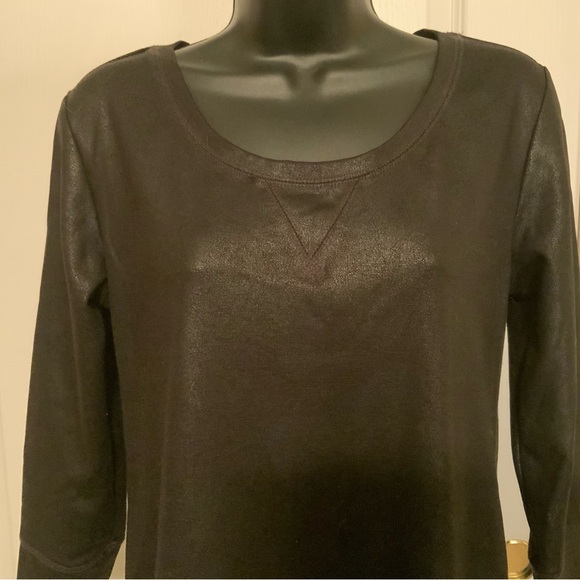Ladies’ New York & Company Jazzy leather look…Black Mini Dress size XS - Picture 4 of 7